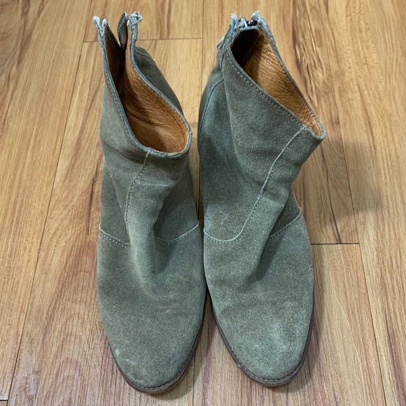 Madewell Suede Western Heeled Ankle Booties - Picture 2 of 9